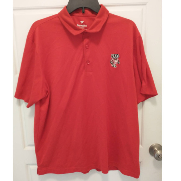 Fanatics Other - Fanatics Wisconsin Badgers Polo. Men's XL. Red.